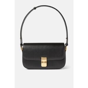 A.P.C. Black Grace Baguette Bag with scratches on the lock part
